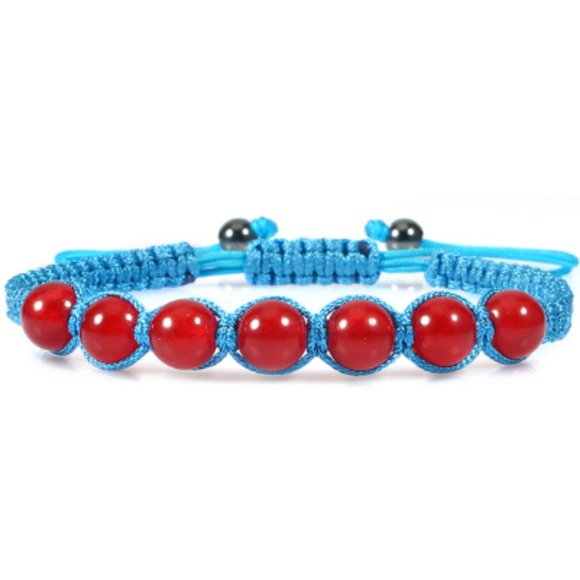 Agate Bracelet,Shamballa Bracelet,Drawstring Bracelet,Agate Gemstone 8mm - Picture 1 of 1